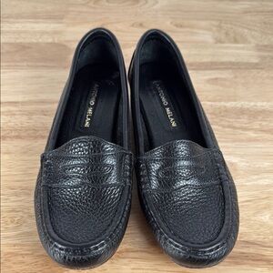 ANTONIO MELANI Black all Leather loafers